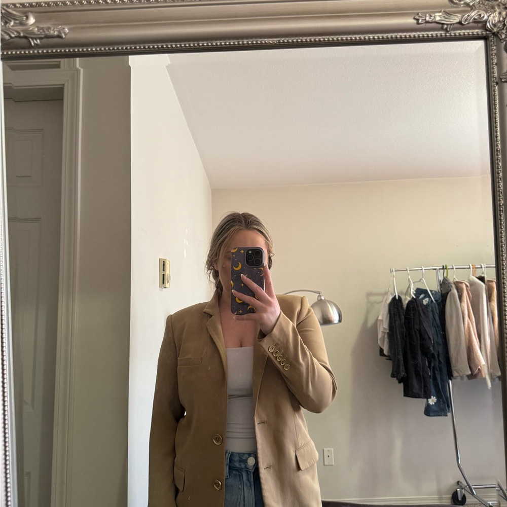 Michael Kors Camel Tan Single-Breasted Blazer
